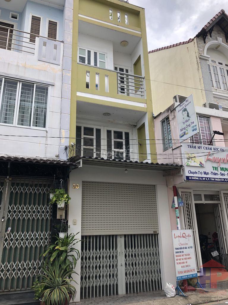 Cho thuê nhà Đường 15, Phường Tân Thuận Tây, Quận 7 DT 3m x 11m Giá 14 tr/tháng LH 0909477288