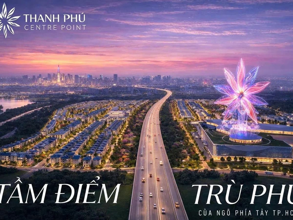 Phối cảnh nhà phố biệt thự dự án Thanh Phú Centre Point, Bến Lức, Long An