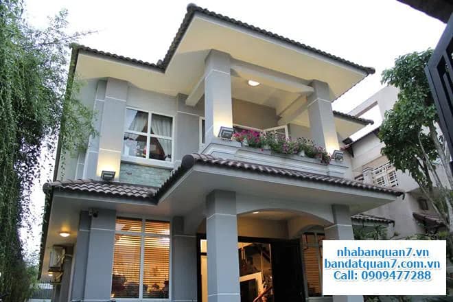 Cho thuê nhà biệt thự khu Kiều Đàm Quận 7 giáp Khu Him Lam Kênh Tẻ, gần Lotte Mart Q7, nhà đẹp, sân vườn rộng rãi giá 45 tr/tháng. – ảnh 1