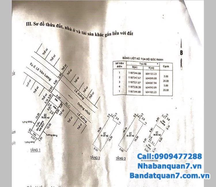 Nhà bán Tân An Huy quận 7, diện tích 5x20m, giá 7.8 tỷ, xem nhà LH 0909477288. – ảnh 1