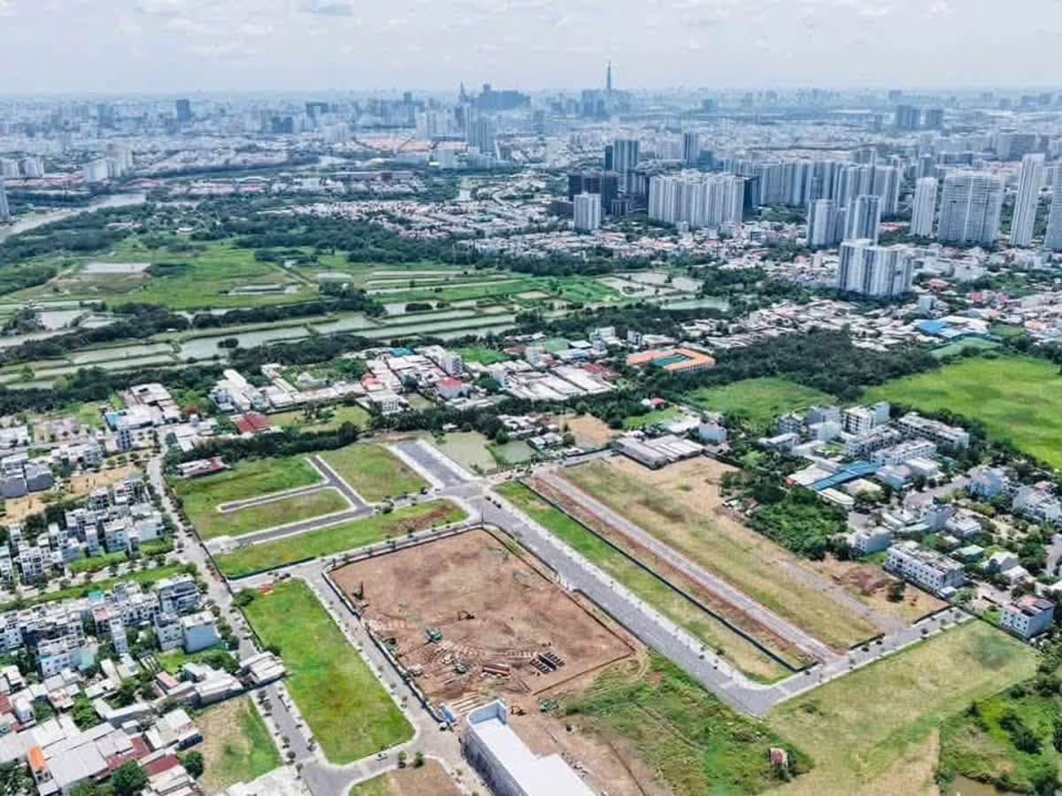 Khu đất TT Genesis và khu vực Phú Mỹ Hưng nhìn từ trên cao