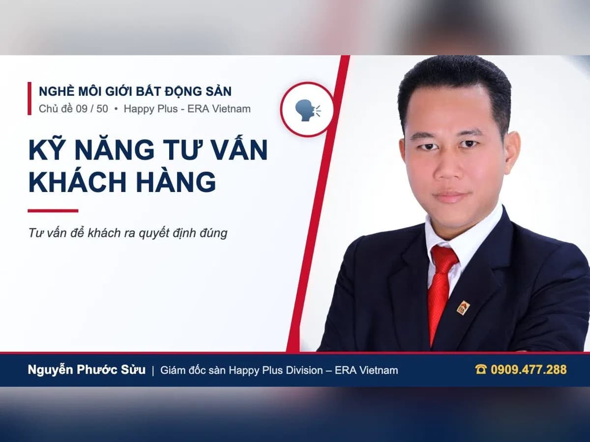 Ảnh bìa chủ đề tư vấn bất động sản do Nguyễn Phước Sửu, giám đốc sàn Happy Plus Division – ERA Vietnam chia sẻ