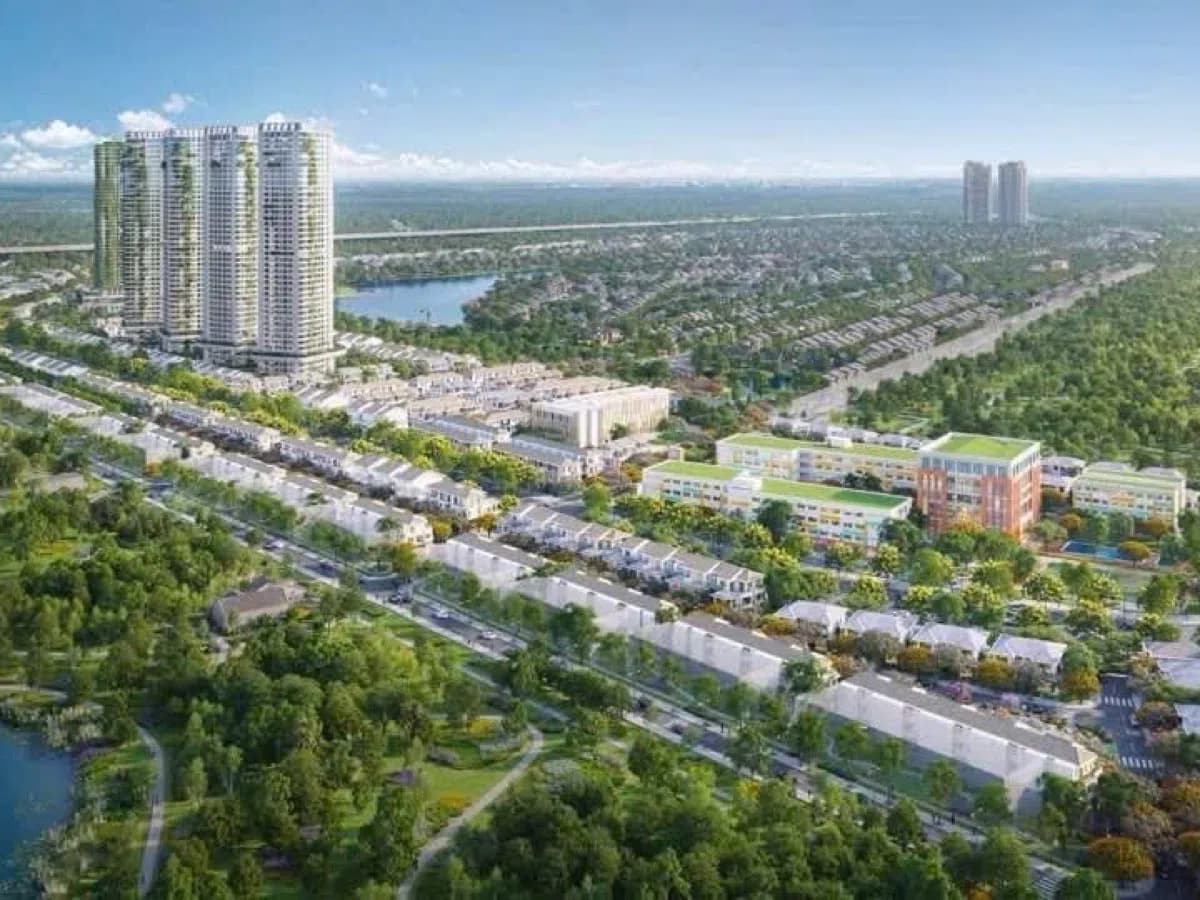 Phối cảnh tổng thể phân khu Rừng Phượng và các tòa căn hộ