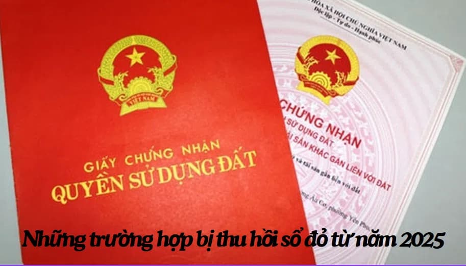Những trường hợp bị thu hồi sổ đỏ từ năm 2025