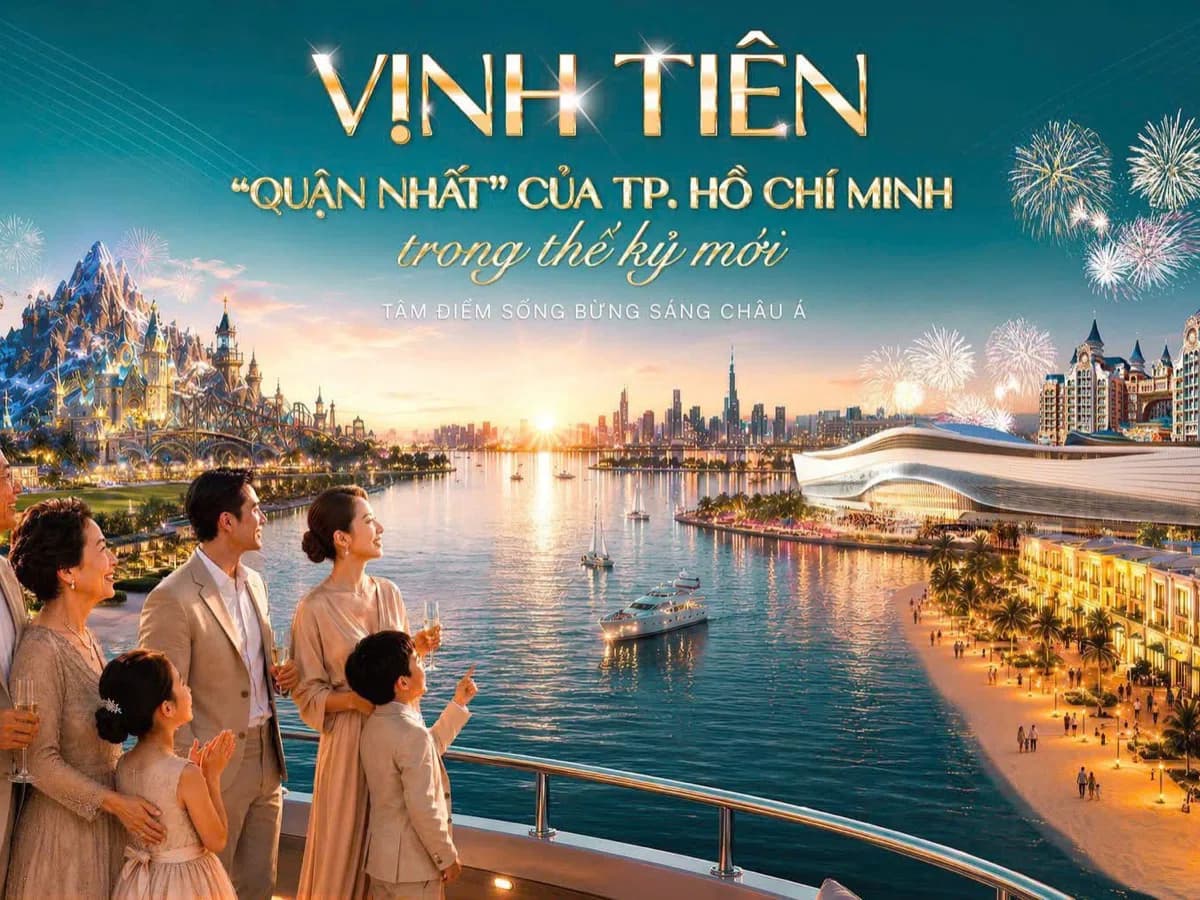 Phối cảnh phân khu Vịnh Tiên Vinhomes Green Paradise Cần Giờ bên mặt nước