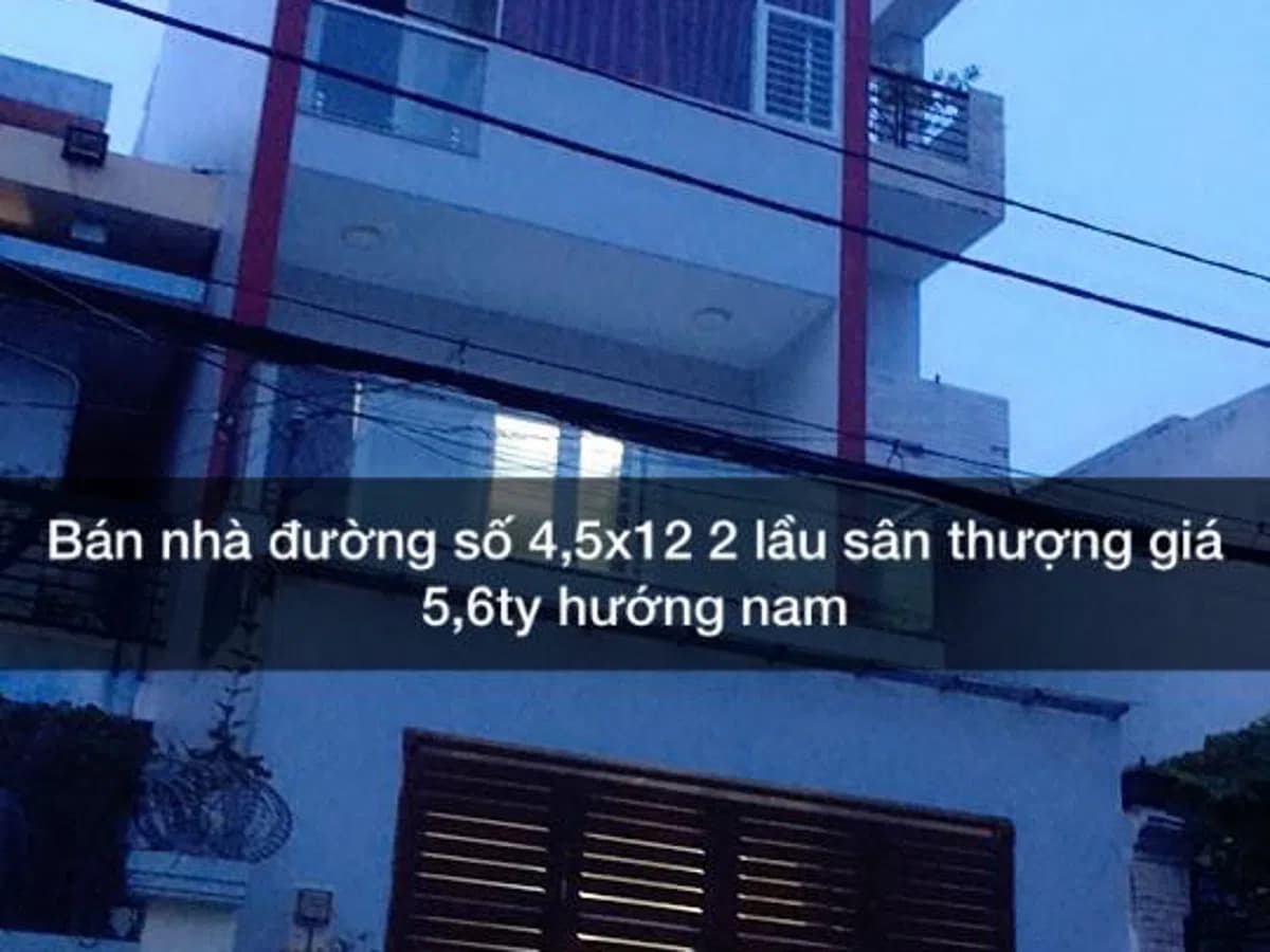 Bán nhà đường số Tân Quy, dt 4,5x12m, giá 5,6 tỷ, LH 0909.477.288