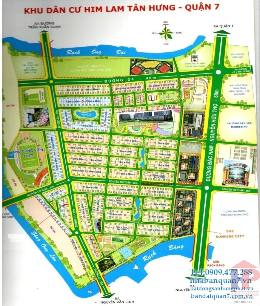 Bán đất Him Lam Kênh Tẻ quận 7 giá rẻ Lh 0909477288